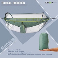 Hamac moustiquaire d'extérieur pour camping et parc, design tropical, taille personnalisable, en nylon, pour 1 personne, prix de gros abordable