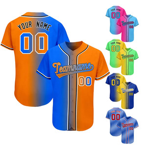 Uniformes de béisbol de sublimación personalizados de alta calidad Camisetas de béisbol de poliéster unisex con logotipo personalizado para adultos - Product Image 2