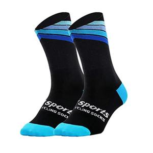 Vente en gros de chaussettes de sport de compression personnalisées Style équipage tricoté avec logo inférieur Position pour la course à pied Cyclisme Basketball Randonnée - Product Image 1