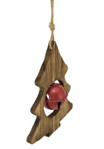 Adornos colgantes de madera Juego de 2 estrellas Adornos colgantes de Navidad con acabado de madera antiguo - Product Image 3