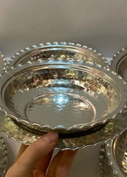 Assiette de luxe exclusive turque faite à la main en cuivre, métal antique doré, plateaux de service décoratifs sûrs, bol pour les fêtes