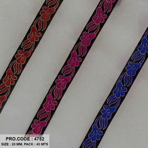 Multicolor Cotton Fancy Lace <strong>Border</strong> for Garment Decoration Traditional Embroidery Style - Product Image 1