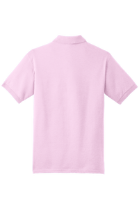 เสื้อยืดโปโลผู้ชายน้ำหนักมาก220-280gsm โลโก้ได้ตามต้องการเสื้อยืดกอล์ฟปักลายเสื้อลำลองแบบถักสีพื้น - Product Image 2