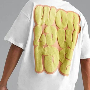 T-shirts en coton 100% avec impression en relief, vêtements pour hommes de bonne qualité, col rond, séchage rapide, respirant, impression en relief - Product Image 4