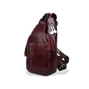 Sac à dos unisexe de style coréen en cuir véritable doublure en cuir véritable fermeture éclair souple étanche 36-55L capacité sangle réglable - Product Image 1