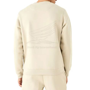 Customizable New Design 100% Cotton Breathable Winter <b>Pullover</b> <b>Men</b> Sweat Suit with Long Sleeve Drawstring Closure Side Pockets - Product Image 3