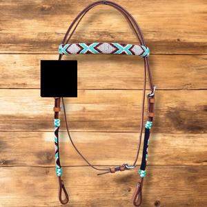 Collier de tête de cheval personnalisé de qualité durable, équitation, rembourrage en polaire, réglable, collier de cheval en cuir personnalisé - Product Image 1