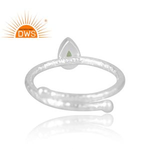 Latest Selling 925 Sterling Selling Natural Peridot Gemstone Ring Custom Jewelry For Women Gift For Her - Product Image 2