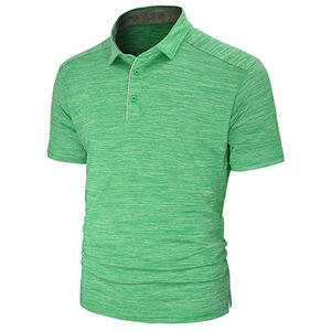 Fabricante 2025, camiseta informal de golf para hombre, logotipo personalizado Simple para Polo, camiseta sólida lisa con textura melange para hombre para Polo - Product Image 2