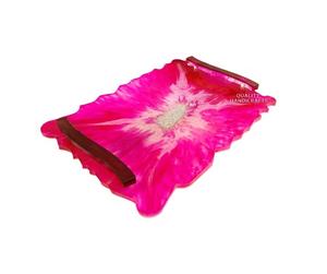 Bandeja de Servicio de Resina Epoxi de Diseño Nuevo 2025, Multicolor, 30x20x5cm, Artesanía de Calidad, con Asa, para Hoteles, Restaurantes, Café de Lujo - Product Image 4