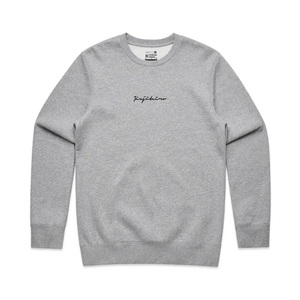 Pull ras du cou avec emblème pour homme Heather Heavyweight 100% Cotton French Terry Relaxed Fit with Ribbed Neck Cuff and Hem - Product Image 1