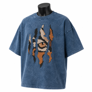 เสื้อยืดโอเวอร์ไซส์ผ้าคอตตอนหนานุ่ม พิมพ์ลายกราฟิก สไตล์สตรีทแวร์ลำลองสำหรับผู้ชาย ทรงบ็อกซี่ - Product Image 1