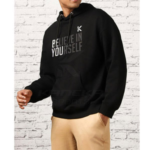 Sweat à capuche oversize basique, coupe classique, en polaire douce, uni, décontracté, pour l'extérieur, streetwear, confort hivernal, usage quotidien - Product Image 3