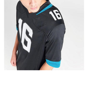 Camiseta de fútbol americano personalizada auténtica, malla transpirable con características de talla grande, longitud de manga corta - Product Image 4