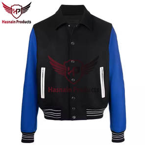 แจ็กเก็ตแบบเลตเตอร์แมนสำหรับวิทยาลัยเบสบอลมหาวิทยาลัยแจ็กเก็ตระบายอากาศได้ดีดีไซน์ใหม่มีสไตล์พร้อมปกตั้ง - Product Image 3