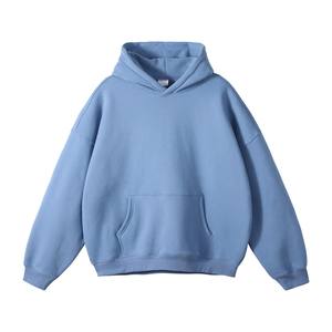 180-500 GSM Weighted Pullover <b>Hoodies</b> For <b>Men</b> Oversized Drop Shoulder Fit <b>Thick</b> Soft Heavyweight Casual Layering Sweatshirt <b>Men</b> - Product Image 2