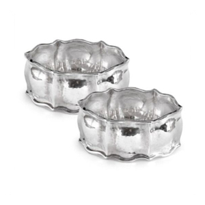 Rond de serviette plaqué argent en aluminium de conception simple pour la décoration de table et le dîner - Product Image 2