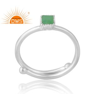 Tendance Design 925 Sterling Silver Natural Chrysoprase Gemstone Ring Custom Design Bijoux Pour Femmes Cadeau Pour Elle - Product Image 1