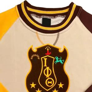 Sweat-shirts unisexes à col rond avec lettres grecques brodées en 3D personnalisées pour l'hiver/l'automne - Product Image 5