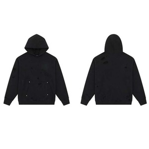 Alta calidad al por mayor 100% algodón Diamond-set Zip up B logo impresión hombre y mujer Sudadera con capucha - Product Image 1
