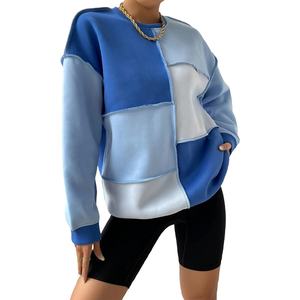 Vente en gros Sweat-shirt décontracté à col ras du cou et épaules tombantes pour femmes Pull avec impression personnalisée du logo avant 100% coton - Product Image 1