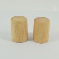 Bouteilles cosmétiques en verre givré de haute qualité avec bouchon à vis en bambou, à l'épreuve des enfants, capacité de 8 ml, emballage