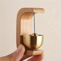 Sonnette magnétique en bois carillons éoliens personnalisés sonnette rapide en bois massif sonnette rétro par ArtisanVibe