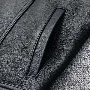 Chaleco de Motociclista de Cuero 2026, Personalizado para Hombre, Cuero Vacuno Genuino de Grado A, Chaleco de Motociclista de Cuero con OEM - Product Image 5