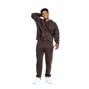 Survêtements tendance grande taille 100% coton, tissu en molleton sportif respirant et durable, survêtements d'entraînement pour hommes - Product Image 5