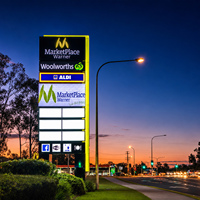Panneau publicitaire extérieur en aluminium personnalisé pour centre commercial