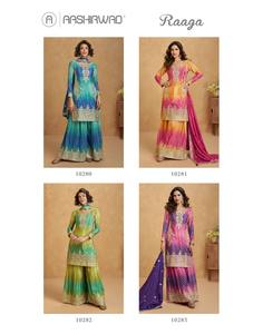 Salwar Kameez Tradicional de Seda Chinon para Mujer, Creación Neeta Premium, Ropa India Pakistaní, Secado Rápido, Largo hasta la Rodilla, Corte Regular - Product Image 6