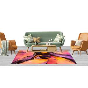 Tapis à motifs de pingouins en peinture pastel, tapis imprimé coloré pour décoration moderne, tapis en chenille - Product Image 3