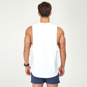 Verano nuevo logotipo personalizado hombres deportes Fitness gimnasio camiseta sin mangas transpirable entrenamiento Jogging desgaste Casual entrenamiento correr de talla grande - Product Image 3