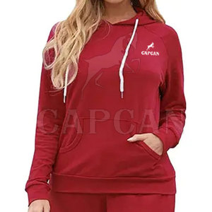 Conjunto de chándal de invierno para mujer de tamaño personalizado de peso pesado Último diseño Sudadera con capucha y pantalones de jogging con logotipo XL Tamaño - Product Image 4