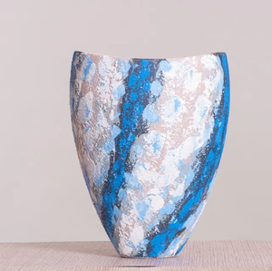 Jarrón elegante con textura marrón, florero de cerámica hecho a mano indio, decoración del hogar, oficina y Hotel, jarrón elegante de diseño moderno - Product Image 3