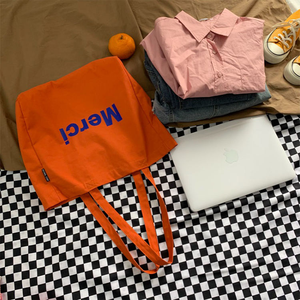 100% sac fourre-tout en toile de coton naturel de qualité supérieure Logo imprimé personnalisé motif rayé réutilisable Style commercial écologique - Product Image 2