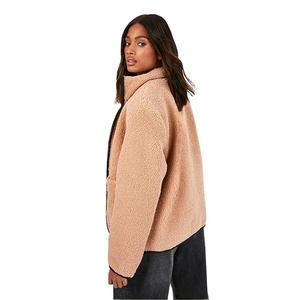 Nuevo diseño OEM, venta al por mayor, personalizado, respetuoso con el medio ambiente, ropa de invierno de peso pesado, cálida, cremallera completa, cuello alto, logotipo personalizado, chaquetas de mujer - Product Image 3