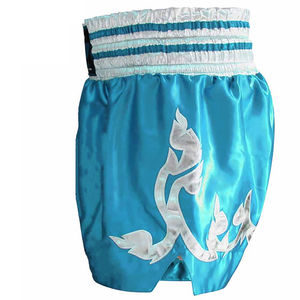Shorts de Muay Thai unisexes de sport, en tissu de qualité supérieure, avec logo personnalisé imprimé, respirant, 120 grammes, pour la salle de sport et la boxe - Product Image 3