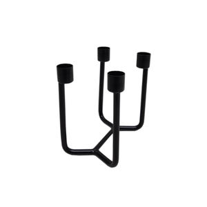 Design élégant fer métal avent bougeoir noir fini pour la maison noël événement fête éclairage décoratif personnalisé en vrac - Product Image 5