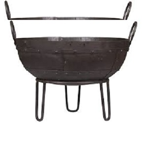 Table à thé ronde en acier robuste de 32 pouces pour l'extérieur du jardin Gril de cuisson Grand foyer - Product Image 1