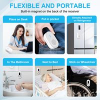 Sonnette sans fil Daytech 55 mélodies, téléavertisseur portatif, portée 300m, étanche IP55 pour personnes âgées, handicapées, maison, hôpital, restaurant