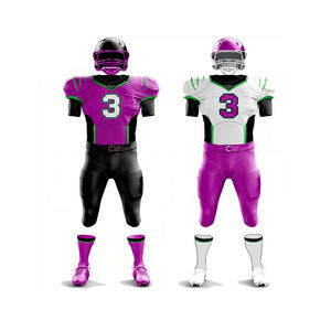 Nouvelle Arrivée Personnalisé Football Américain Uniforme Ensembles Respirant À Manches Courtes 100% Polyester Jersey Plus La Taille Disponible-en Vente! - Product Image 4