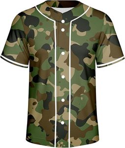 Maillot de baseball en polyester 100% pour hommes T-shirt uni à manches courtes boutonné et décontracté à imprimé solide pour hommes - Product Image 1