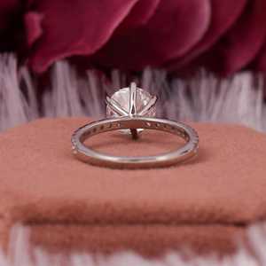 แหวนหมั้นทองคำขาว14k ประดับ1.5CT สำหรับงานแต่งงานหรือวันครบรอบแต่งงานของผู้หญิง VS1การเจียระไนเพชร - Product Image 6