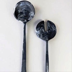 Accesorios de Cocina Únicos, Juego de Servidores de Ensalada de Acacia, Ecológicos, Aptos para Lavavajillas, Utensilios para Ensalada, Hechos en India - Product Image 1