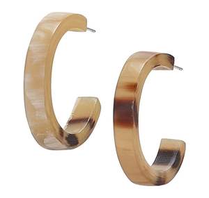 Pendientes de Cuerno Natural de Lujo de Alta Calidad para Niñas, Tamaño Personalizado, Joyería de Cuerno Hecha a Mano de la India, Mejor Vendedor - Product Image 1