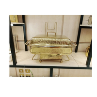 Mini ou petit chauffe-plats de table en argent de luxe et ensemble de buffet chauffe-plats fait à la main de haute qualité