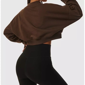 Service OEM Haute Qualité Femmes Goutte D'épaule 2 Pièces Jogging Pantalon Sweat-shirt Avec Capuche Vierge Surdimensionné - Product Image 3
