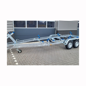 Remolque de barco de eje tándem para barcos grandes capacidad de carga estable frenos hidráulicos iluminación LED y soporte de rodillo ajustable - Product Image 6