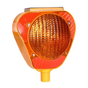 Solar Powered Yellow <b>Triangle</b> Flasher Traffic Warning <b>Light</b> for Road Use - Product Image 1